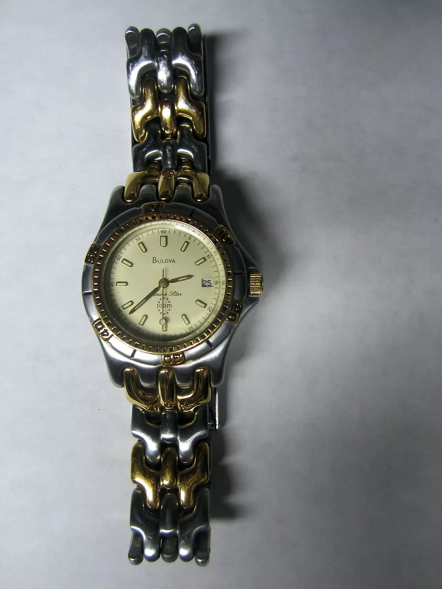 BULOVA MARINE STAR GOLD PLATED 100M SWISS MADE VINTAGE