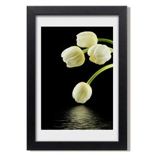 Tulup foto su MDF decorazione parete arte soggiorno 20x30 cm tulipani bianchi