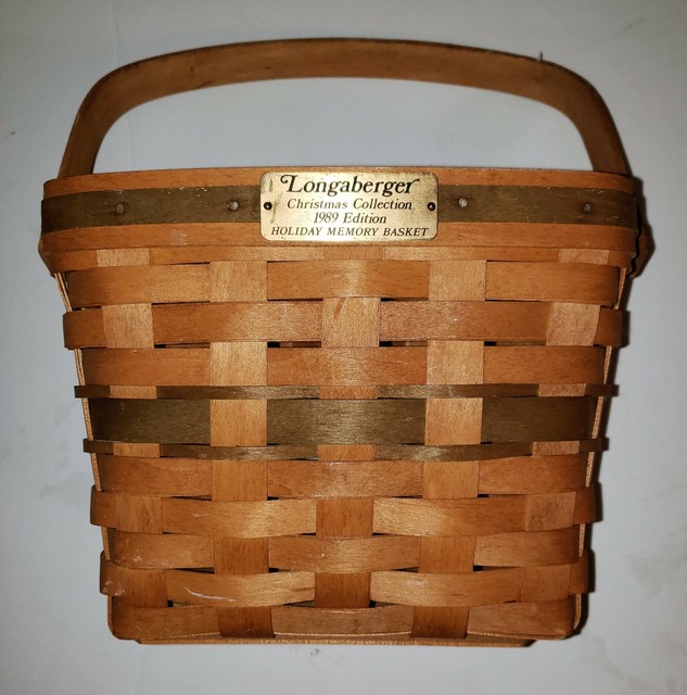 Vintage Longaberger 1989 Christmas Collection Holiday Memory Basket