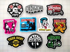 Rockabilly / Psychobilly Vinyl Sticker Lot (10 Pack) SET 1 punk goth cowpunk