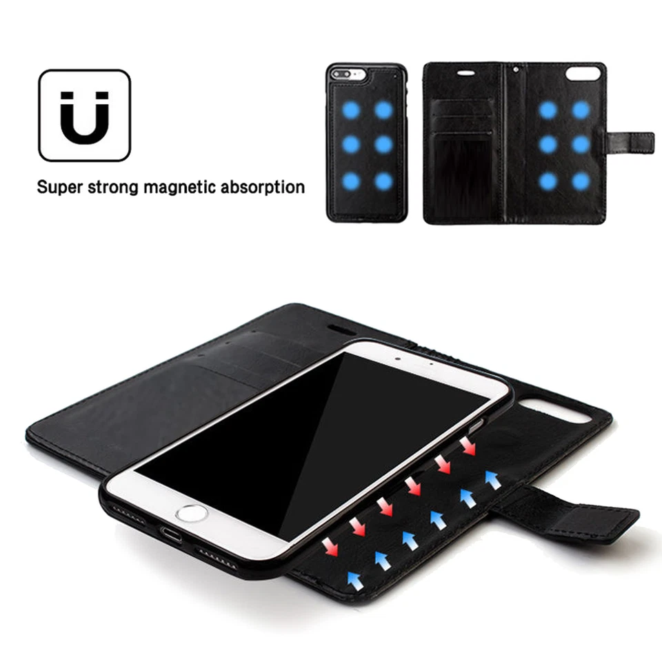 For Samsung S20/S21 Ultra/S21 Leather Wallet Case Magnetic Back Cover Men Women - Image 3 of 4