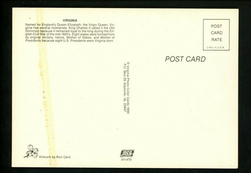 Large Letter Modern Greetings postcard Virginia VA - Picture 2 of 2