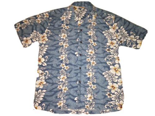 Men’s Large Floral Hawaiian Button Down Shirt Win… - image 1