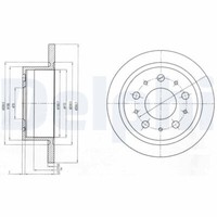 2X Delphi BG4062 Bremsscheibe FüR CitroËN Passend FüR Fiat Peugeot