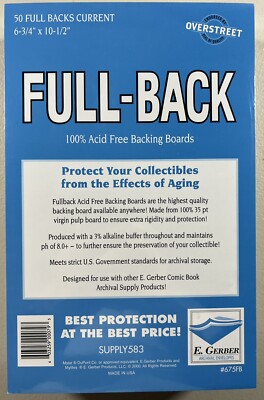 E. Gerber Full-Back Current (50pcs) 675FB 35pt White-on-White