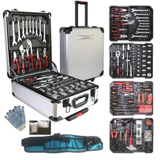 Tool Sets for Men, Tool Box with Tools, Tool Kit with Rolling Tool Box, Compl...