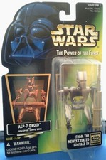 Star Wars POTF ASP-7 Droid with Spaceport Supply Rods  Foil Sticker Green Card