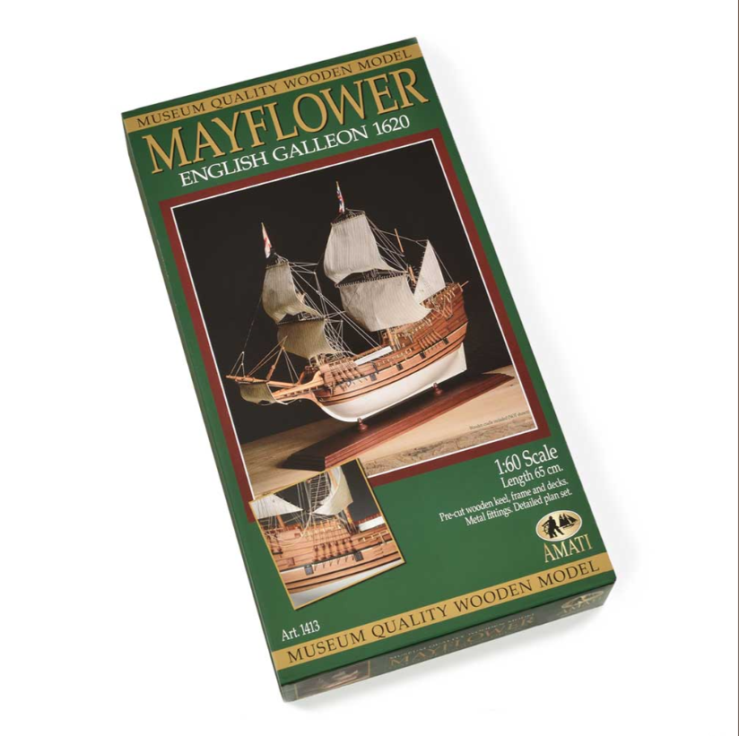 Amati B1413 Mayflower English Galleon 1620 Model Kit Scale 1/60