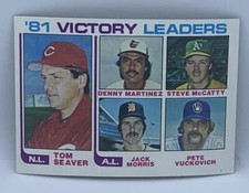 1982 Topps Baseball Victory Ldrs #165 Seaver NM/MT or Better From Vending Box