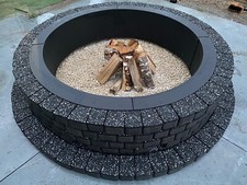 Fire Pit Kit Brick Concrete Stones Garden Heater Log Stones Burner Fire place