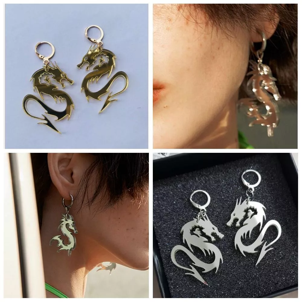 Jewelry Dragon Pattern Dragon Earrings Dragon Darts Stud Dangle Drop Earrings
