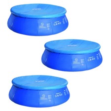 8, 10 & 12FT POOL COVER WITH ROPE TIES INFLATABLE PADDLING SWIMMING POOLS