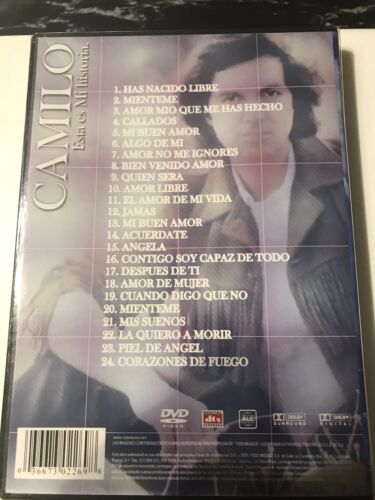 rare DVD CAMILO SESTO Esta Es Mi Historia Volumen 2 CORAZONES DE FUEGO Angela - Foto 2 di 2