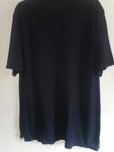 Rohan Short Sleeve Collared Polo Shirt Navy Stripe Large - Picture 5 of 6