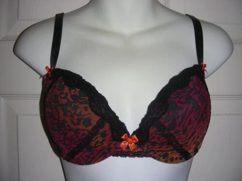 Estampado Animal Negro Betsey Johnson Bras y Bra Sets para Mujeres