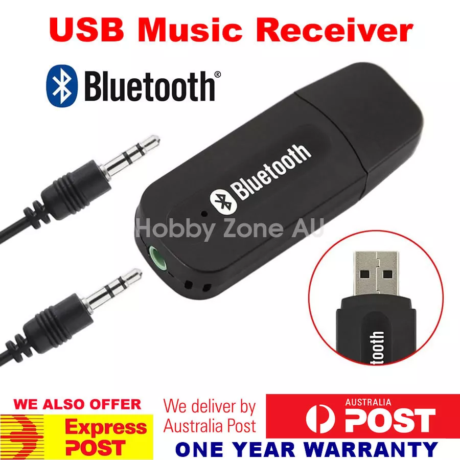 USB Bluetooth Audio Receiver Adaptor Wireless Music 3.5mm AUX