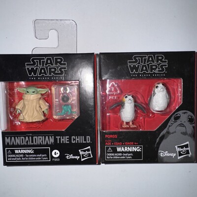 Star Wars Porg ポーグ　フィギュア 1” Star Wars The Last Jedi Black Series Porg 2-Pack Grogu Action