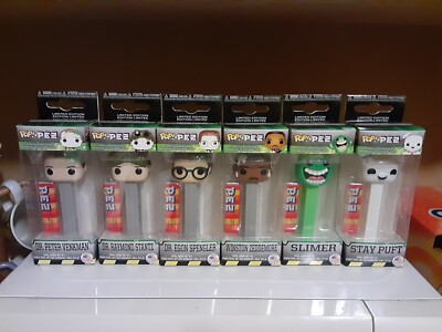 POP PEZ Original GHOSTBUSTERS Set Spengler/Stantz/Zeddemore/Venkman/Puft/Slimer