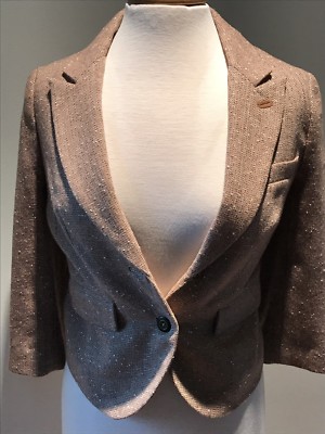 Anthropolgie Ett Taia Brown Tweed Blazer (Size 4)