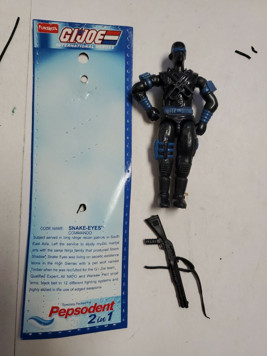 ARAH GI Joe India Funskool Pepsodent Snake Eyes With Card 27B8