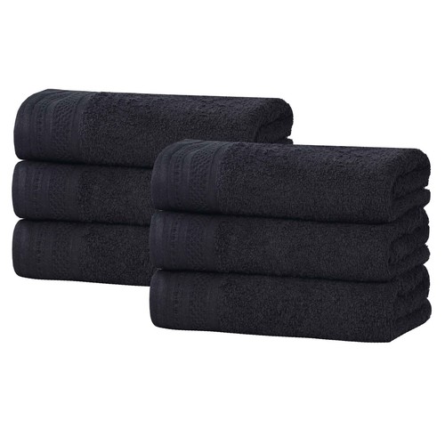 Honeycomb Textured Waffle Border Cotton Medium Weight Hand Towels, Set of 6 - 第 23/94 張圖片