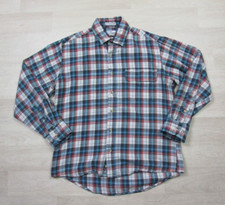 Vintage Sears Roebuck Flannel Shirt Men's Medium M Plaid Check Wool Blend