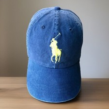 Polo Ralph Lauren Hat Big Pony Cap MCMLXVII 3 Strapback Blue Yellow One Size