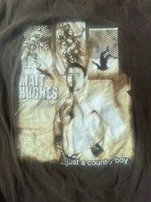 Vintage Y2K Tap Out Matt Hughes UFC T Shirt XL double sided brown Made in USA