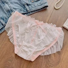 Lolita Sweet Girls Panties Briefs Knickers Womens Bow Underpant School Underwear