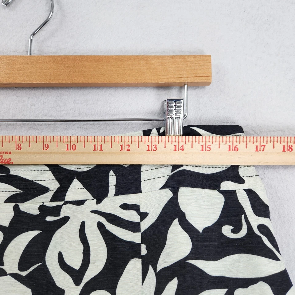 Falda Chicos Mujer 2.5 Negra Blanca 14 Lino Seda Línea A Hasta la Rodilla Informal Foto 3 de 4