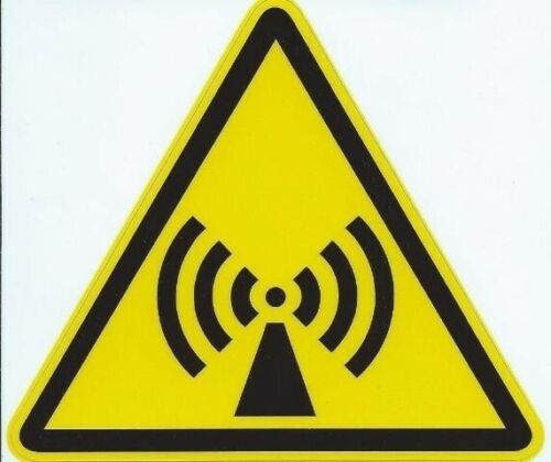 4.5in x 4in Antenna Radiation Sign Decal Sticker Business Signs Decals Stickers