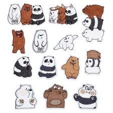 Cartoon Little Bear Patches Ironing Embroidery Patch Appliques Decoration 13pcs