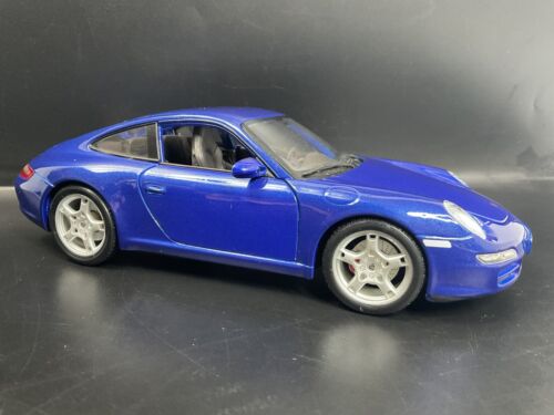 1/18 Maisto Porsche 911 (997) Carrera S Coupe blau Diecast as is - Bild 2 von 23
