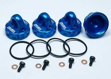 CNC Alloy 12mm Shock Caps (4) Blue For Team Associated RC10B6 B64 B74D B5 DR10