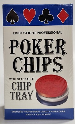 Vintage 88 Professional Poker Chips Stackable Chip Tray JAX Ltd