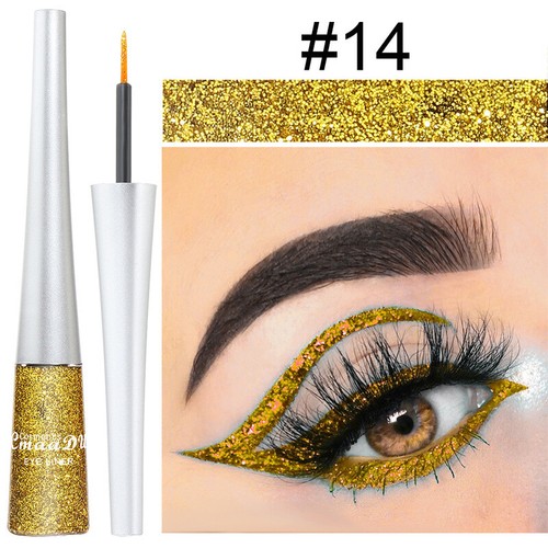 Waterproof Liquid Eyeliner Glitter Sequin Eyeshadow Eye Makeup Beauty 16 Colors* - Picture 26 of 28