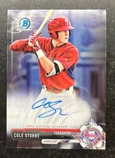 2017 Bowman Chrome Prospect Autograph Cole Stobbe