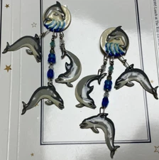 VINTAGE LUNCH AT THE RITZ Sea Talk Dolphin 1995 on card never worn! LIKE NEW!