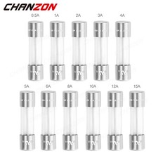 5x20mm 6x30mm Fast Slow Blow 0.5-15A 125V 250V Glass Tube AGC Fuses Assorted Set