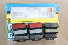 GRAHAM FARISH OO RAKE of 9 BR GREY BROWN STEEL SIDED MINERAL WAGON oj