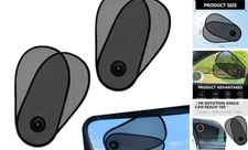 Car Window Shades for Baby, Adjustable Side Window Sun Shade, 2 PCS Black