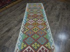 Authentic Afghan Chobi Vegetable Kilim Rug Tribal Geometric Design Rug 2.9x10 Ft — photo 9