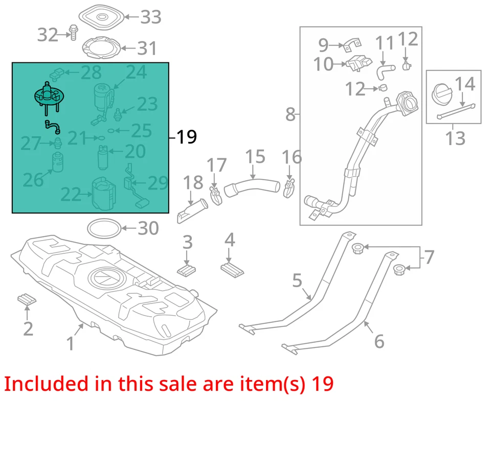 2012-2015 Hyundai Veloster Electrical Gas Fuel Pump Assembly JMZCF - Image 2 of 3