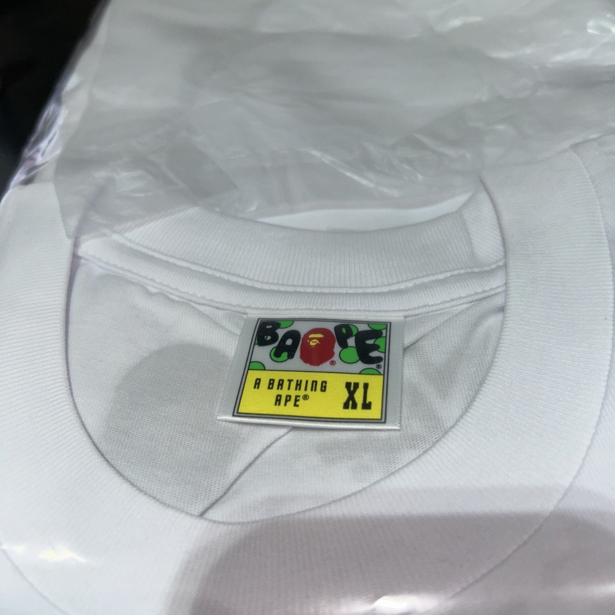 BAPE X FANATICS X WWE WRESTLERS BABY MILO RELAXED WHITE TEE SIZE 