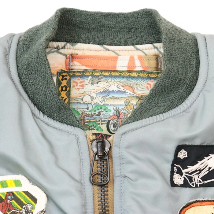 ISSEY MIYAKE ×TOYS McCOY Collaboration Flight Jacket Mens Size 38 Sage green - product detail image 12