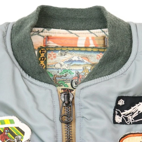 ISSEY MIYAKE ×TOYS McCOY Collaboration Flight Jacket Mens Size 38 Sage green image 12
