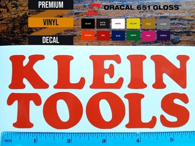Klein Tools Logo Decal Sticker Electrician Journeyman 5.5'' 7.5'' 11'' Lineman HVAC