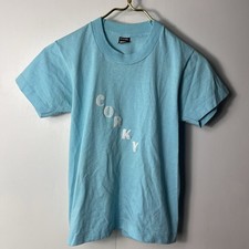 Vintage 80s “Corky” Felt Letters Spellout T Shirt Funny Screen Stars Best YL