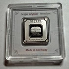 10 grams .999 silver bar in ASSAY, GEIGER, Feinsilber, Silver Square 10 gram