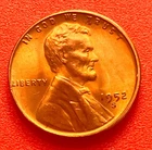 1952-S Lincoln Wheat Cent Penny GEM RD BU From an Original Bank Roll
